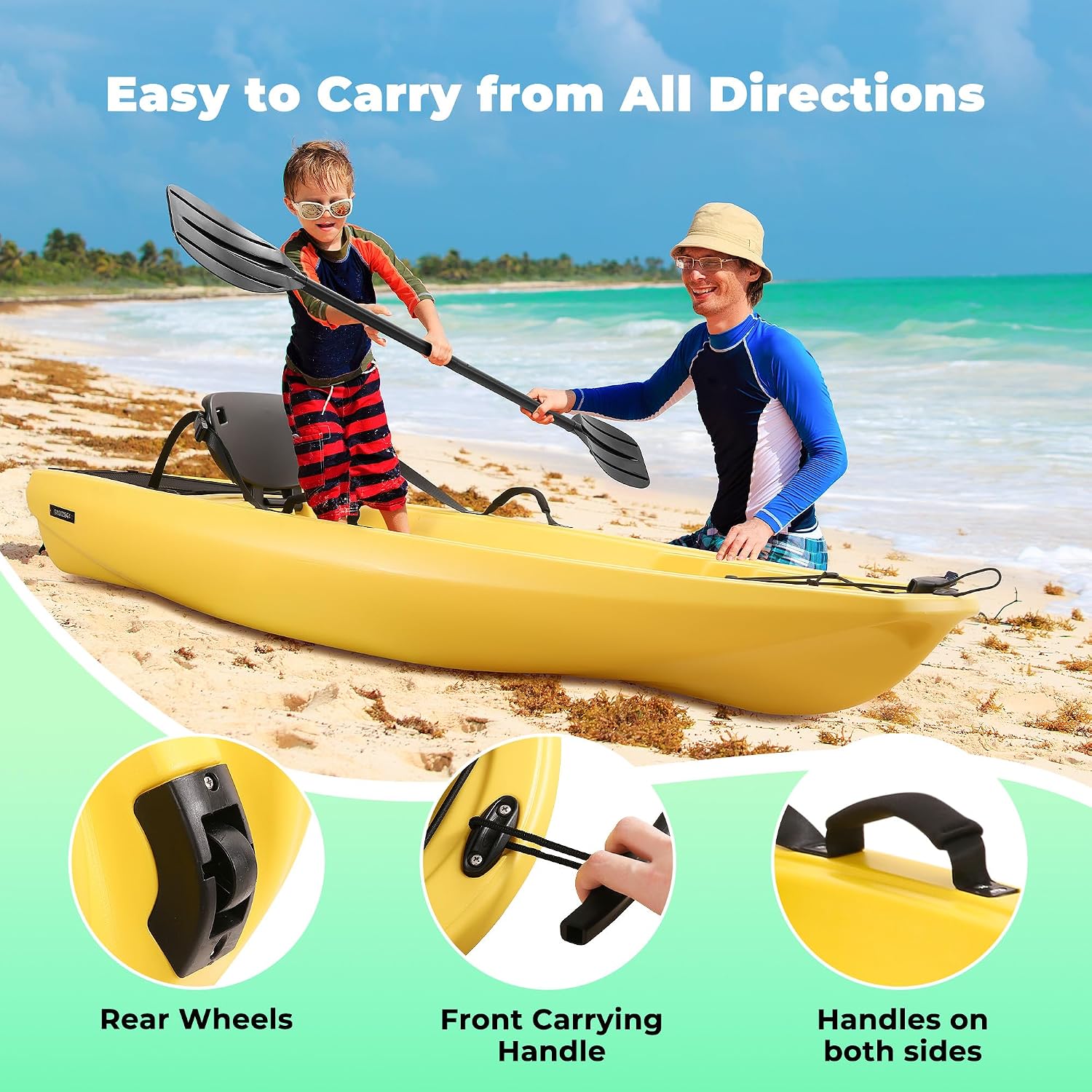 Kayak con Remo de 6.5 Pies, Bo - Fishing Kayak Paddle reseña y precio
