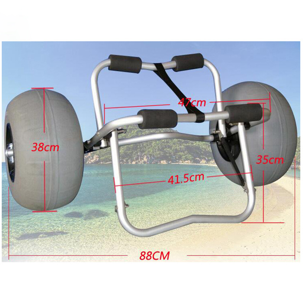 Carro inflable de rueda ancha  - Fishing Kayak Cart reseña y precio
