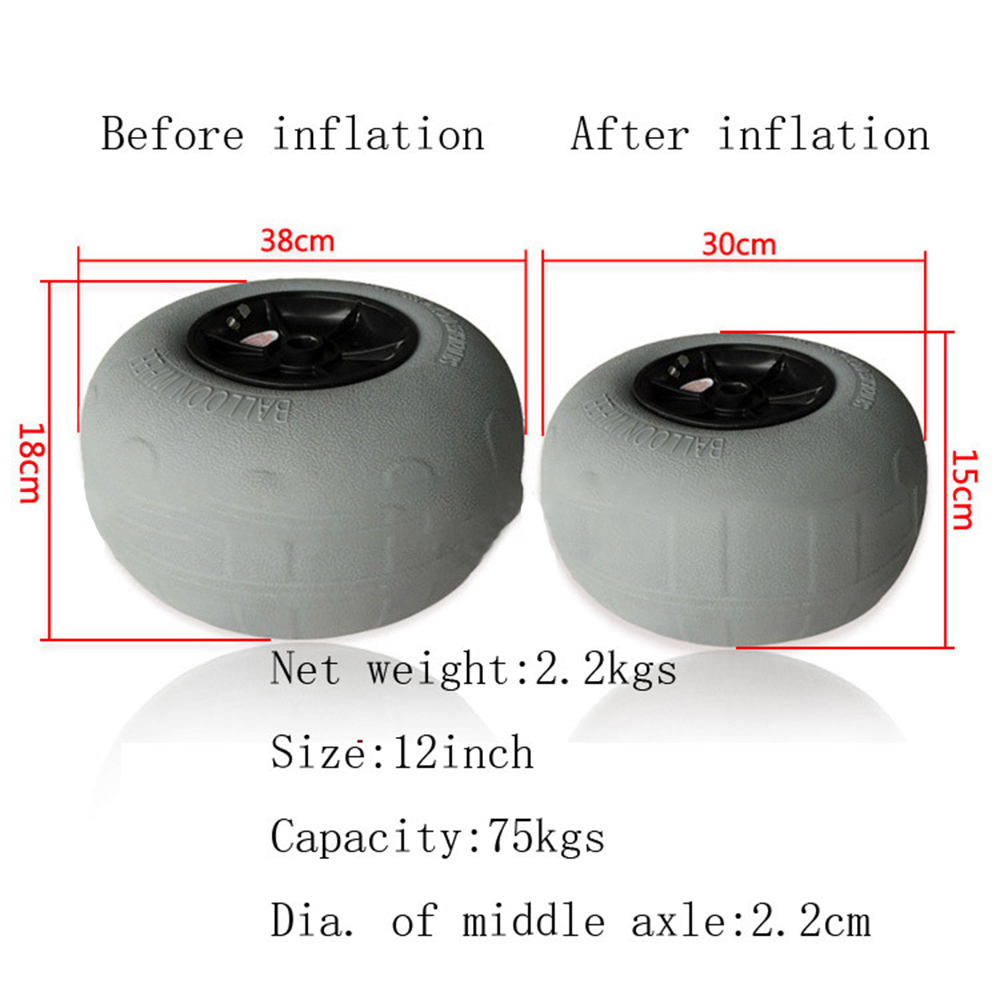 Carro inflable de rueda ancha  - Fishing Kayak Cart reseña y precio